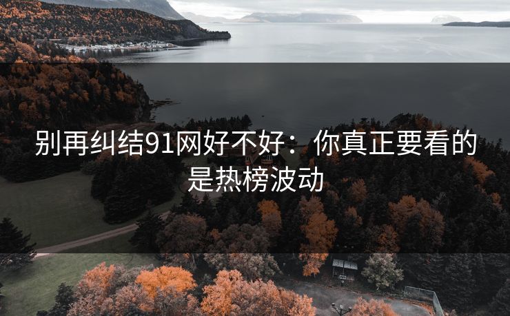 别再纠结91网好不好:你真正要看的是热榜波动 别再纠结91网好不好:你真正要看的是热榜波动